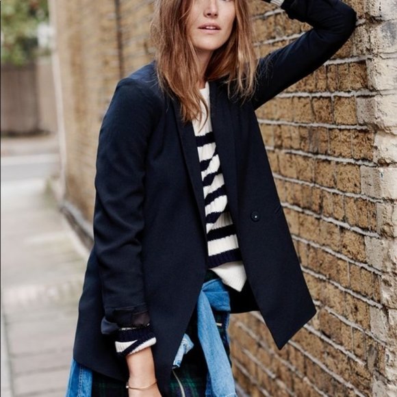 Madewell Lycee Drapey Boyfriend Blazer in Black - Picture 3 of 13